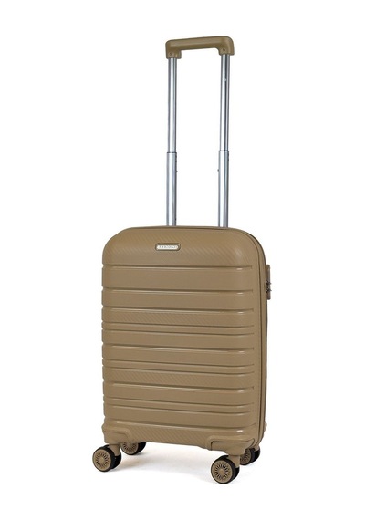 Reymond Luggage Karbon PP Seyahat Valizi Horizon Serisi Kırılmaz Bavul, Gold - Kabin Boy Gold
