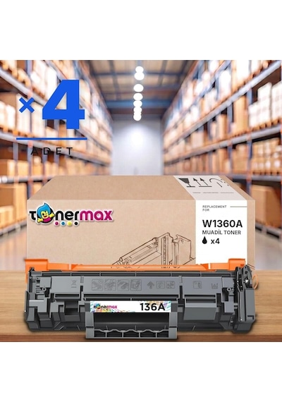 Hp Laserjet Mfp M236sdw Uyumlu  Toner Çipli W1360a 4'lü 1.150 Sayfa