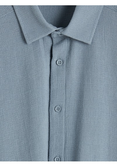 Lcw Vision İndigo Regular Fit Erkek Dokulu Gömlek Lcw Vision İndigo Regular Fit Erkek Dokulu Gömlek