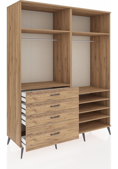Kronos Gardrop 7 Raflı 4 Çekmeceli 2 Askılı 176x59x221 Çam-çam Çam Kronos Gardrop 7 Raflı 4 Çekmeceli 2 Askılı 176x59x221 Çam-çam Çam
