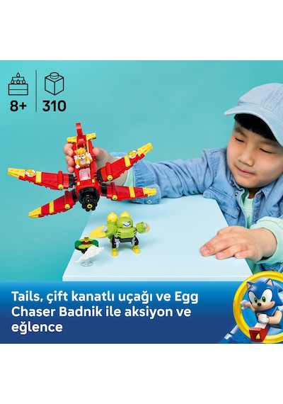 LEGO® Sonic the Hedgehog™ Tails’in Tornado-1 Uçağı 76991 - 8 Yaş Üzeri Çocuklar için Figür İçeren Oyuncak Yapım Seti (310 Parça)