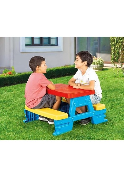 Dolu Piknik Masası Kırmızı 3008 Çok Renkli