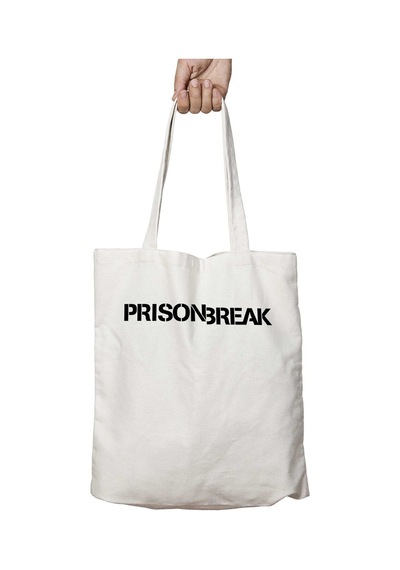 Art Hediye Prison Break Logo İki Tarafı Kalıcı Baskılı Yıkanabilir Okul Plaj Omuz Bez Çantası Çok Renkli