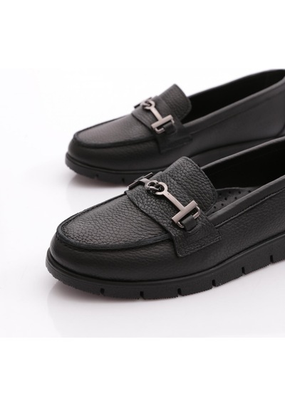 Dgn 5604-6 Kadin Loafer Ayakkabi Siyah Floater