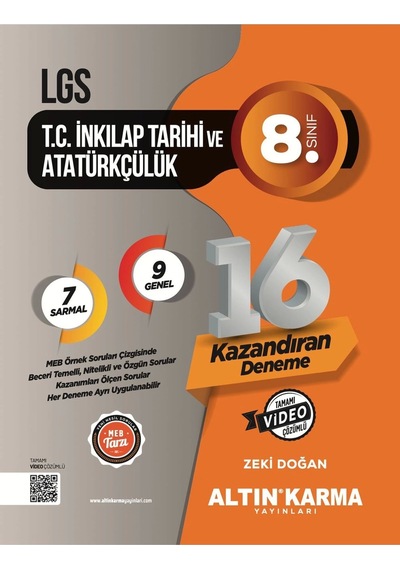 Altın Karma 2025 Lgs 8.sınıf T.c. İnkılap Tarihi Ve Atatürkçülük Sarmal Deneme