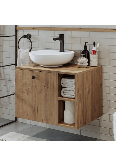 Ayaksız Lavabolu Mdflam 65 Cm Çekmeceli Banyo Dolabı Atl Atlantik Çam Ayaksız Lavabolu Mdflam 65 Cm Çekmeceli Banyo Dolabı Atl Atlantik Çam