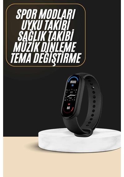 M6 - 451 - Akıllı Bileklik Android Ve İos Uyumlu Bildirim Ve Çağrı Görme - Spt-gld - Spor Takibi Dpas26