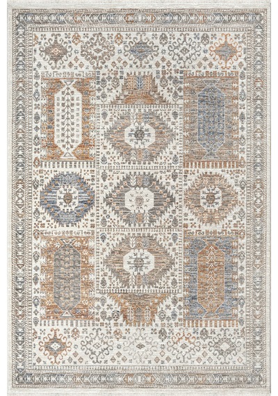 Merinos Halı Valeria Serisi 91062-060 Vintage Etnik Desenli Salon Oturma Odası Halısı Çok Renkli