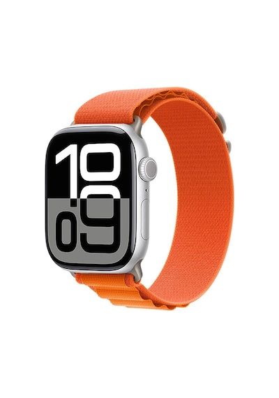 Watch 10 42mm Uyumlu Mkst Krd-74 Hasır Kordon-turuncu