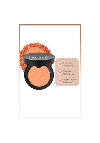 Note Cosmetique Luminous Silk Compact Blusher Toz Allık - 14 Dreamy Coral