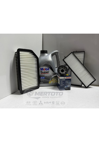 Hyundai İ20 Benzinli 09-14 5w-30 Yağ - Hava- Polen Bakım Seti 5W30 4Lt Hava Yağ Polen 4Lü Set