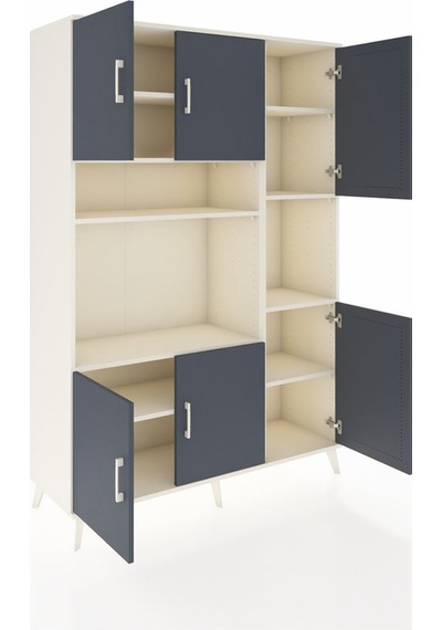 Hyperion Dolap 9 Raflı 6 Kapaklı 132x44x195 Aytaşı-antrasit/a... Aytaşı