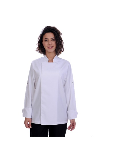 Unisex Aşçı Ceket Koltuk Altı Fileli Beyaz