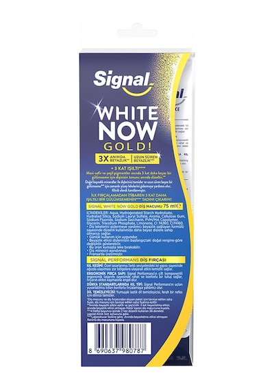 Signal White Now Gold Diş Macunu 75 ML + Performans Diş Fırçası