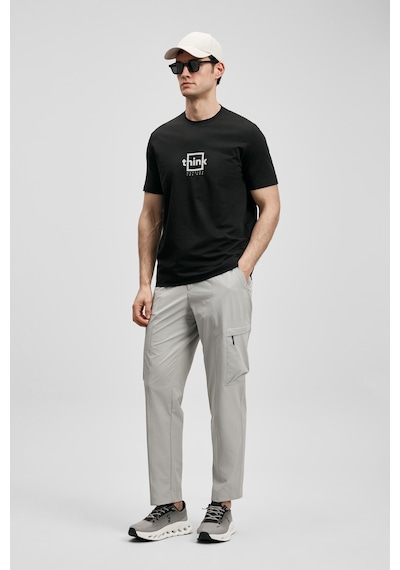 Lufian Thınk Modern Grafik T- Shirt Siyah Siyah 111020310100100