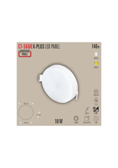 Ct5660 X-plus Led Panel Ayarlanabilir Spot 5adet - 10 W Beyaz