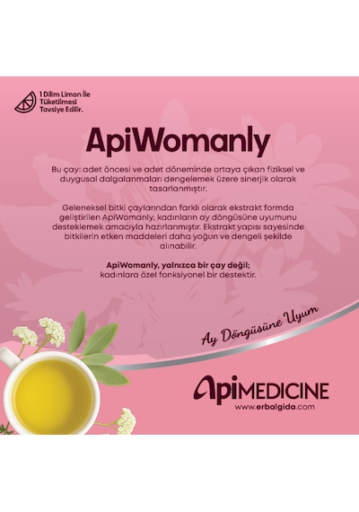Apimedicine Apiwomanly Fonksiyonel Bitki Ekstrakt Çayı 12 Stick 84 G