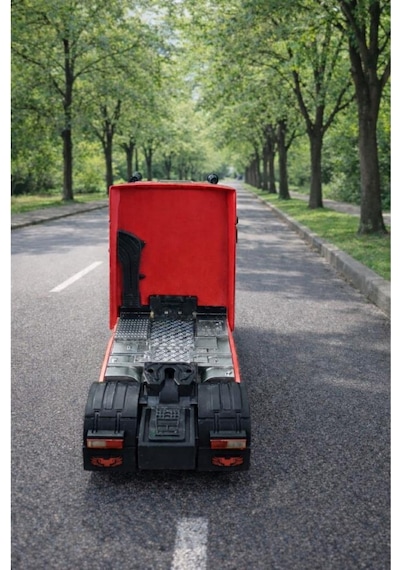 Işıklı Sesli Pilli Metal Çek Bırak Renault Tır - Js1125s Kırmızı Kırmızı