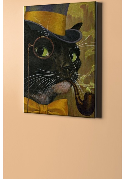 Webstyle Sayılarla Boyama Seti Kasnaklı Gözlüklü Kedi 60 X 75 Cm