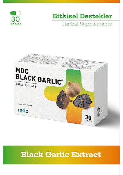 Mdc Black Garlic Siyah Sarımsak Eki Takviye Edici Gıda 30 Tablet