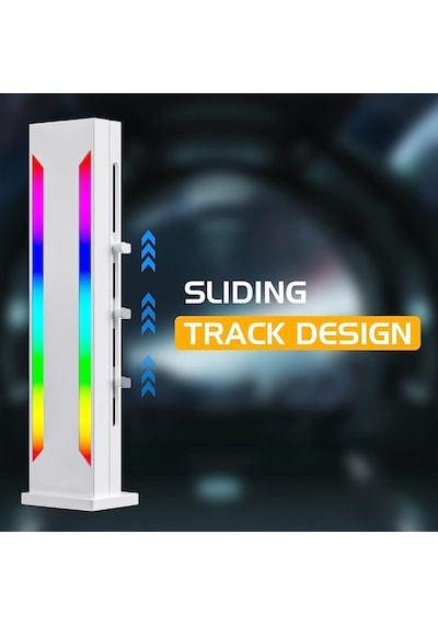 Beyaz Rgb Grafik Kartı Gpu Destek Braketi, Tek Yuvalı Kartlar, 5v 3pın Argb Led'li Destek Ekran Kartı Tutucu Braketi,