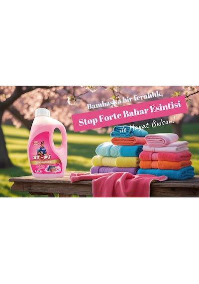 Stop Forte 2'li Çamaşır Yumuşatıcı 1.5 Litre Bahar Esintisi