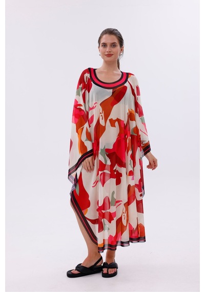 Tarzını Seç Kimono Pareo - Tesettür Pareo - Kemer Model 240x135 Cm Çok Renkli