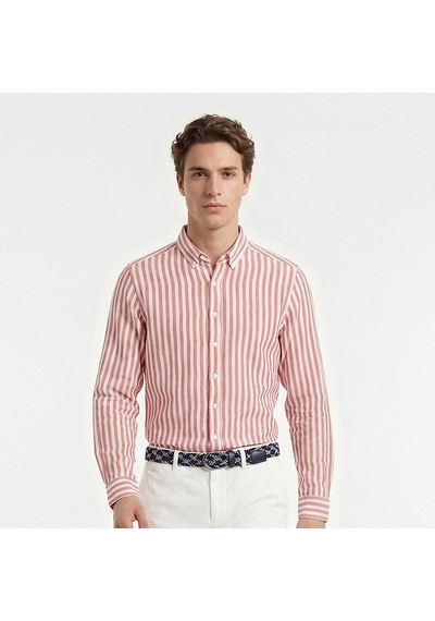 Nautica Erkek Kırmızı Regular Fit Çizgili Gömlekçizgiliw65433t