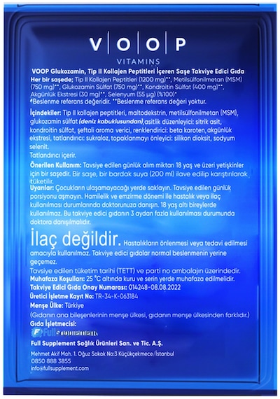 Voop Collagen Tip 2 Glukozamin 7 Saşe