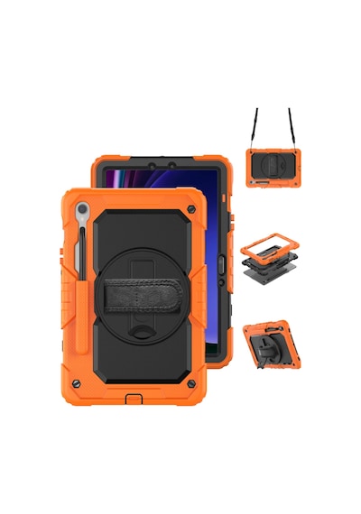 Samsung Galaxy Tab A11 Plus/a9 Plus Uyumlu 11inç Tablet Kılıf Tam Koruyucu Askılı Defender Zırh Tank Arka Kapak