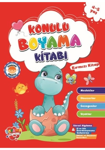 Konulu Boyama - Kırmızıkitap 4-5 Yaş - Yqbx-629134