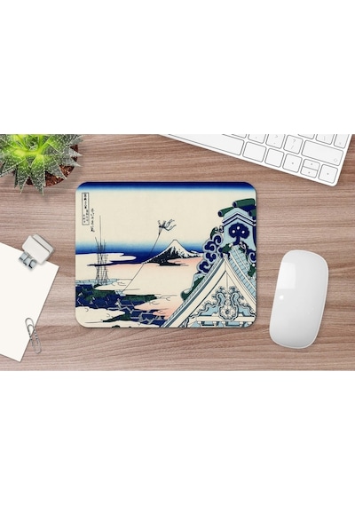 Hokusai Asakusa Honganji Temple In The Eastern Capital 17 X 21 Cm Mouse Pad Mousepad