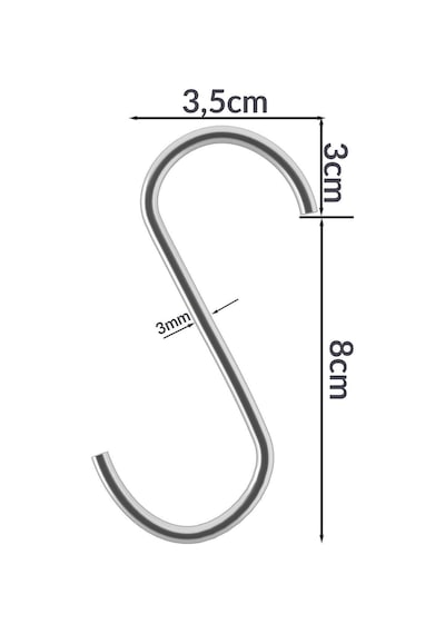 8 Cm, Mutfak Kanca, S Kanca, Tel Pano Kanca, Metal Kanca, Makrome Kanca Krom