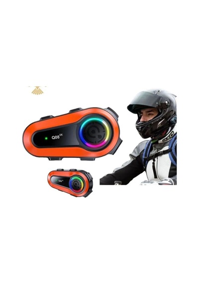 Q08 Intercom Motosiklet Bluetooth Kulaklık 2 Sürücü Görüşme, Uzun Menzil,-1298