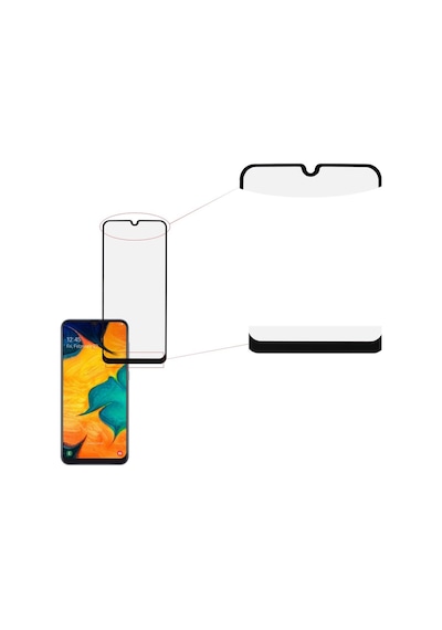 Samsung Uyumlu A50 S Tam Kaplayan Ekran Koruyucu 9D Seramik Cam (431528577)