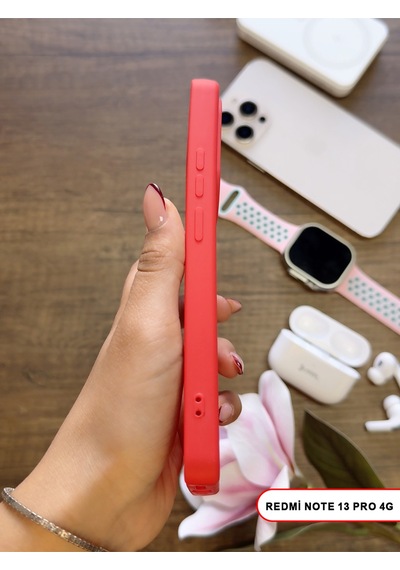 Redmi Note 13 Pro 4g Uyumlu Kamera Korumalı Darbeye Dayanıklı Renk Atmayan Keep Silikon Kılıf Kırmızı