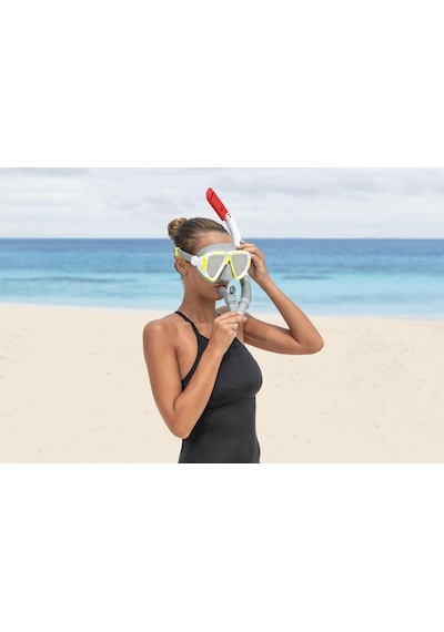 Bestway 24053 Dominator Iı Şnorkel-maske Seti 14+, Yetişkin Gri