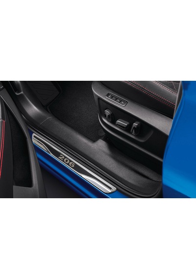 Peugeot 206 Uyumlu Kapı Eşiği Karbon Krom 4 Parça