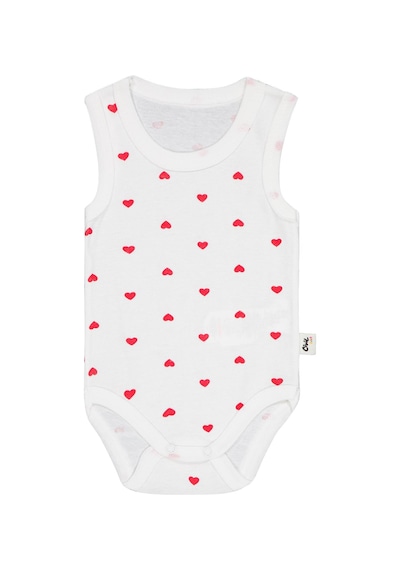 Civil Baby Kalp Baskılı 1-36 Ay Çıtçıtlı Badi - Ekru