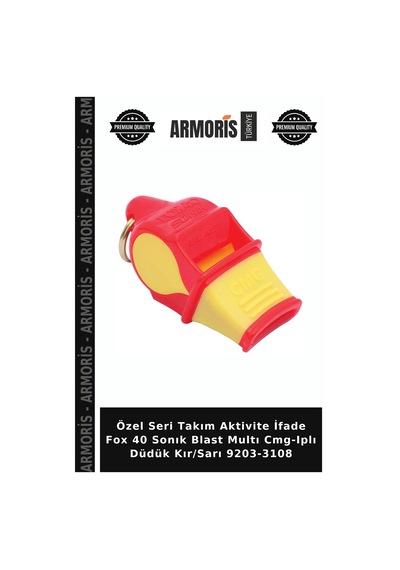 Özel Seri Takım Aktivite İfade Fox 40 Sonık Blast Multı Cmg-ıplı Düdük Kır/sarı 9203-3108 Kırmızı - Sarı