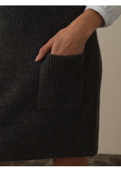 Xint Gri Oversize Elbise 850924 Koyu Gri