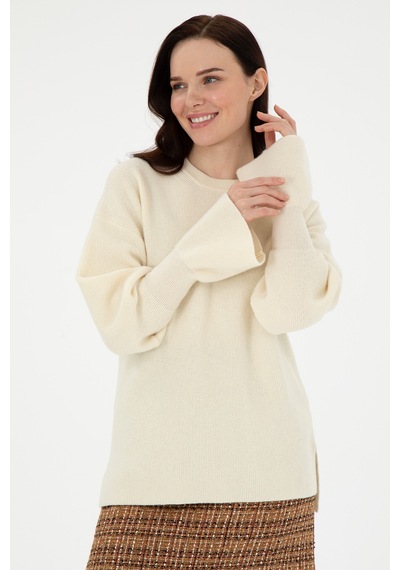 Pierre Cardin Kadın Ekru Kazak /triko 50296484-vr019 Ekru
