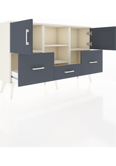 Arges Konsol 4 Raflı 3 Çekmeceli 3 Kapaklı 132x30x83 Aytaşı-antrasit/antrasit Antrasit/antrasit Arges Konsol 4 Raflı 3 Çekmeceli 3 Kapaklı 132x30x83 Aytaşı-antrasit/antrasit Antrasit/antrasit