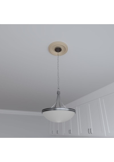 Cmp10trgbe Geleneksel Termoform Pvc Tavan Madalyonu 5 1/2 Cm'ye Kadar Kanopilere Uyar , 10" Od, Ultracover Saten Smokey Bej Diğer