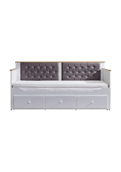 Alaçatı Divan Çekmeceli Açılır Çift Kişilik Karyola+soft Yatak