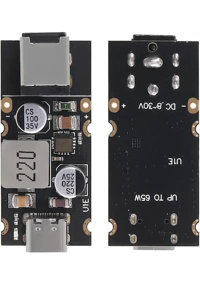 Pd65w Type-c Usb Qc3.0 5v 9v 12v 20v Hızlı Şarj Modülü 2.1x5.5 Jack-4965