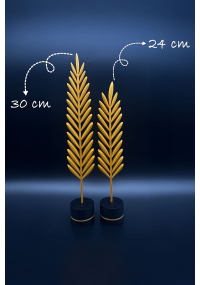Modern Minimalist Doğa Temalı Yaprak Seti Gold Renkli Dekoratif Obje Gold - 698301863