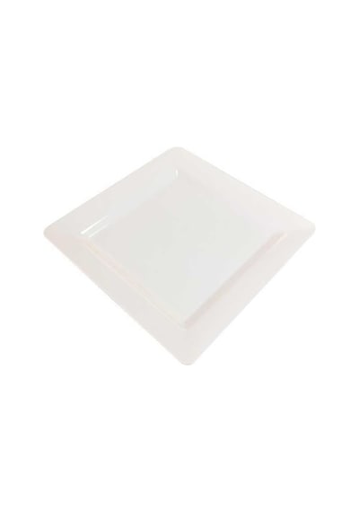 Plastik Kare Tabak Beyaz 22 Cm - 10 Adet Genel