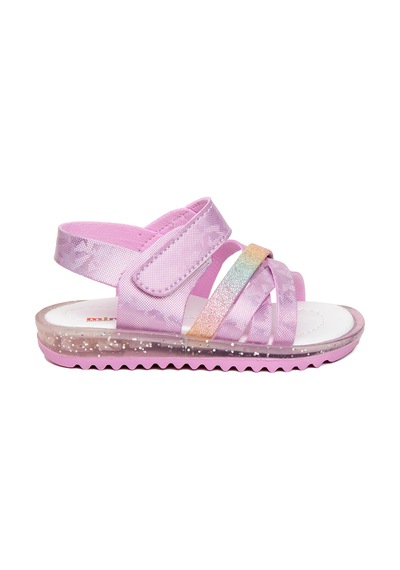 Minican Şa B K Mnc Bebe Kız Çocuk Düz Sandalet Pembe Pembe
