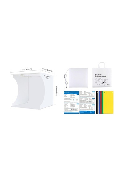 Puluz Pu5030 Ring Ledli 31x32cm 6 Fonlu Çantalı Fotograf Ürün Çekim Çadırı Kutusu Light Box